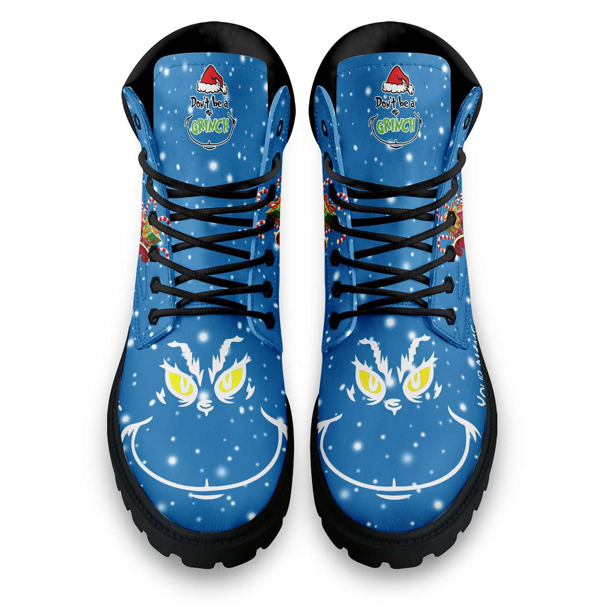 Personalized Don’t Be A Grnch Christmas Boots Personalized Don’t Be A Grnch Christmas Boots