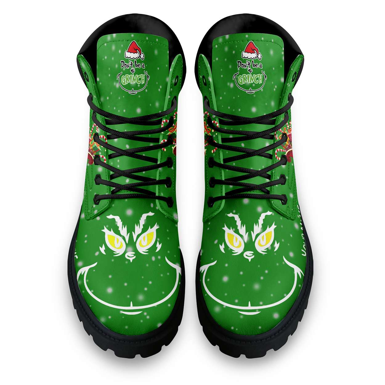 Personalized Don’t Be A Grnch Christmas Boots Personalized Don’t Be A Grnch Christmas Boots