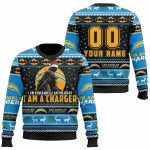 Personalized I Am Vengeance I Am The Night I Am A Charger Ugly Sweater