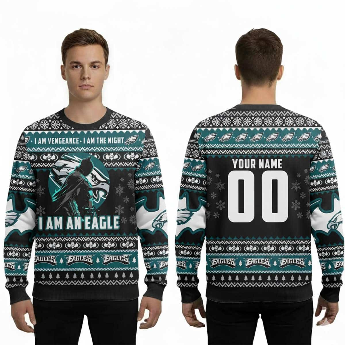 Personalized I Am Vengeance I Am The Night I Am A Eagle Ugly Sweater Personalized I Am Vengeance I Am The Night I Am A Eagle Ugly Sweater