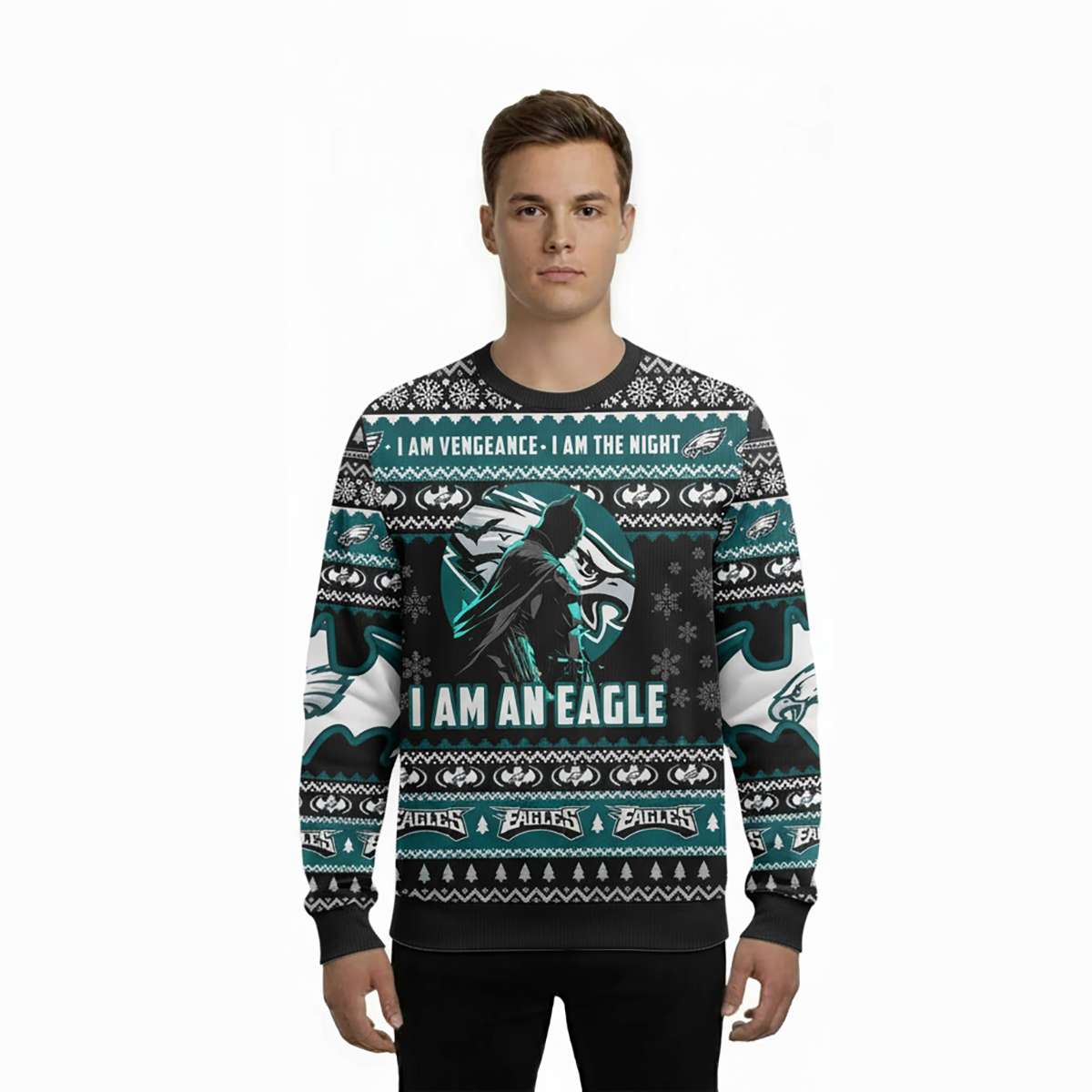 Personalized I Am Vengeance I Am The Night I Am A Eagle Ugly Sweater Personalized I Am Vengeance I Am The Night I Am A Eagle Ugly Sweater