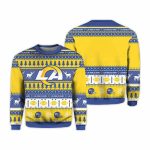 Personalized Rams Football 2025 Ugly Christmas Sweater