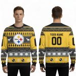 Personalized Steelers Football 2025 Ugly Christmas Sweater