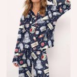 Polar Express Christmas Silky Satin Pajama Set