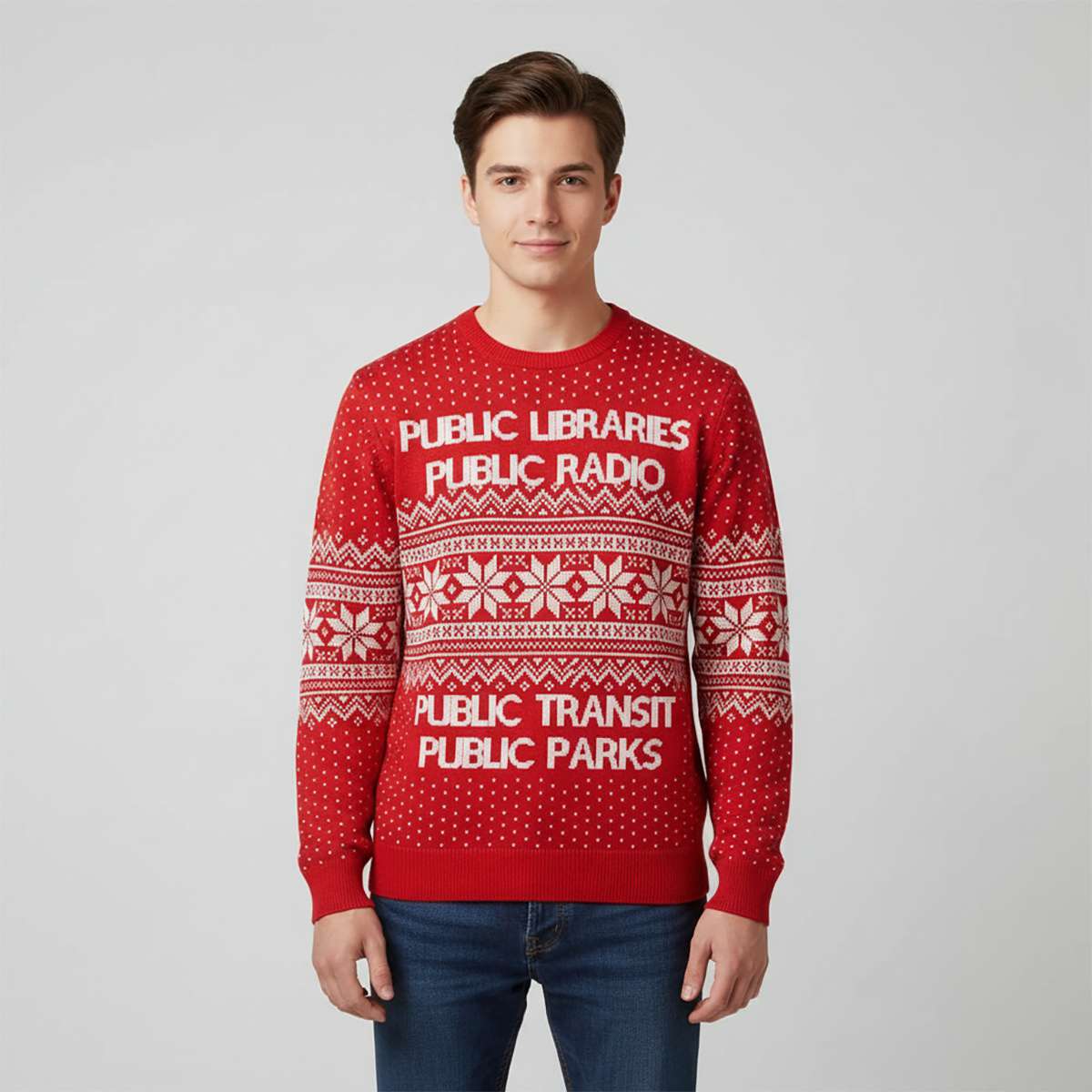Public Libraries Public Radio Ugly Christmas Sweater Public Libraries Public Radio Ugly Christmas Sweater