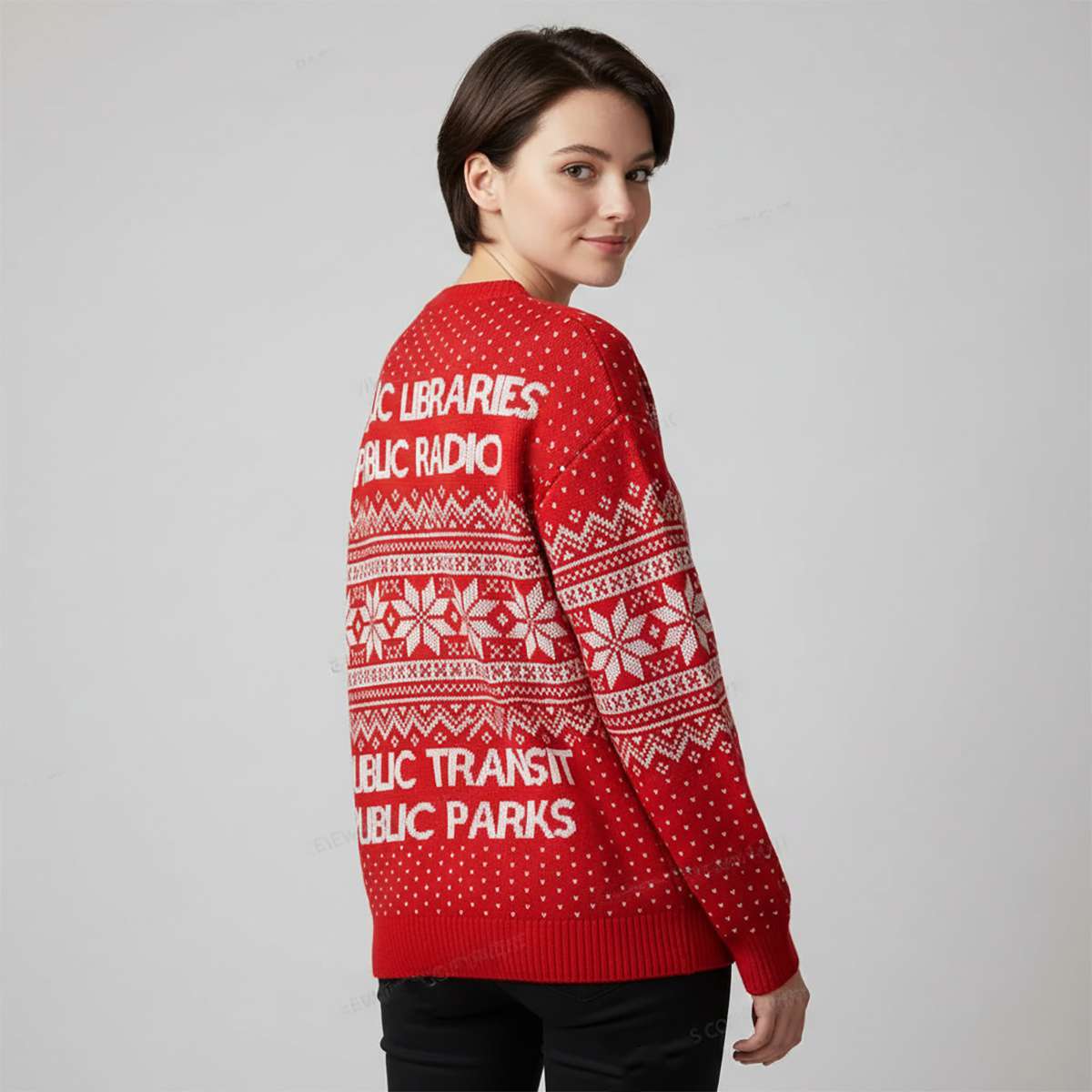 2025 Public Libraries Public Radio Ugly Christmas Sweater 2025 Public Libraries Public Radio Ugly Christmas Sweater