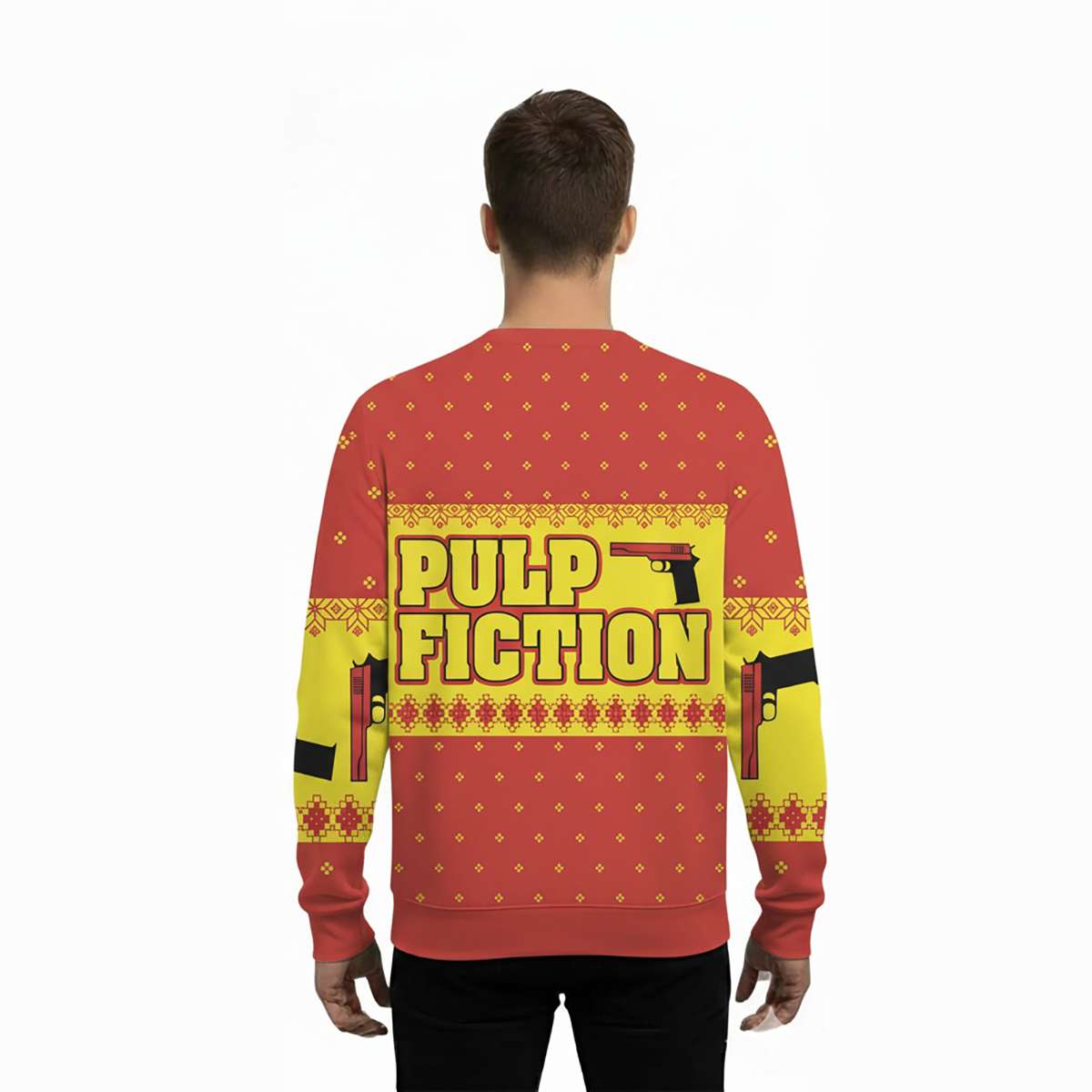 2025 Pulp Fiction Say Merry Xmas Again Christmas Ugly Sweater 2025 Pulp Fiction Say Merry Xmas Again Christmas Ugly Sweater