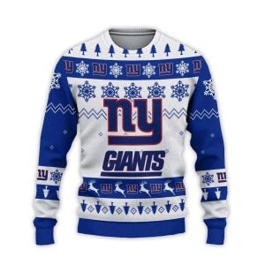 2025 Giants Football Reindeer Christmas Ugly Sweater1