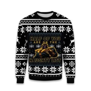Thanos Marvel Half Of You Are On The Naughty List Ugly Christmas Sweater