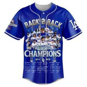 Dodgers Back 2 Back 2024 2025 World Series Baseball Jersey