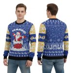 Rams Funny Santa Holiday Ugly Christmas Sweater