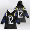 Rams Nacua 12 Rivalries Midnight Mode Blanket Hoodie