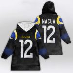 Rams Nacua 12 Rivalries Midnight Mode Blanket Hoodie