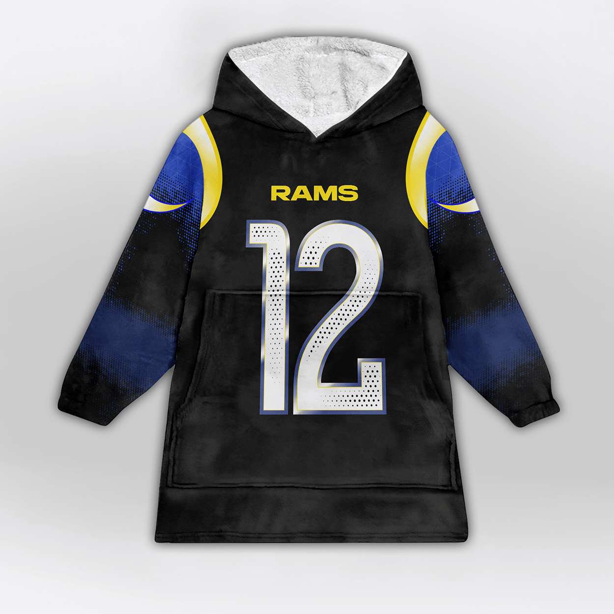 Rams Nacua 12 Rivalries Midnight Mode Blanket Hoodie Rams Nacua 12 Rivalries Midnight Mode Blanket Hoodie