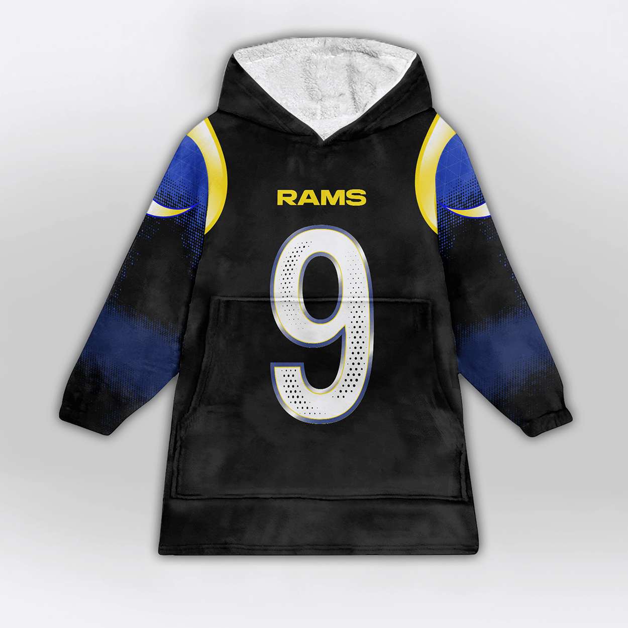 Rams Stafford 9 Rivalries Midnight Mode Blanket Hoodie Rams Stafford 9 Rivalries Midnight Mode Blanket Hoodie