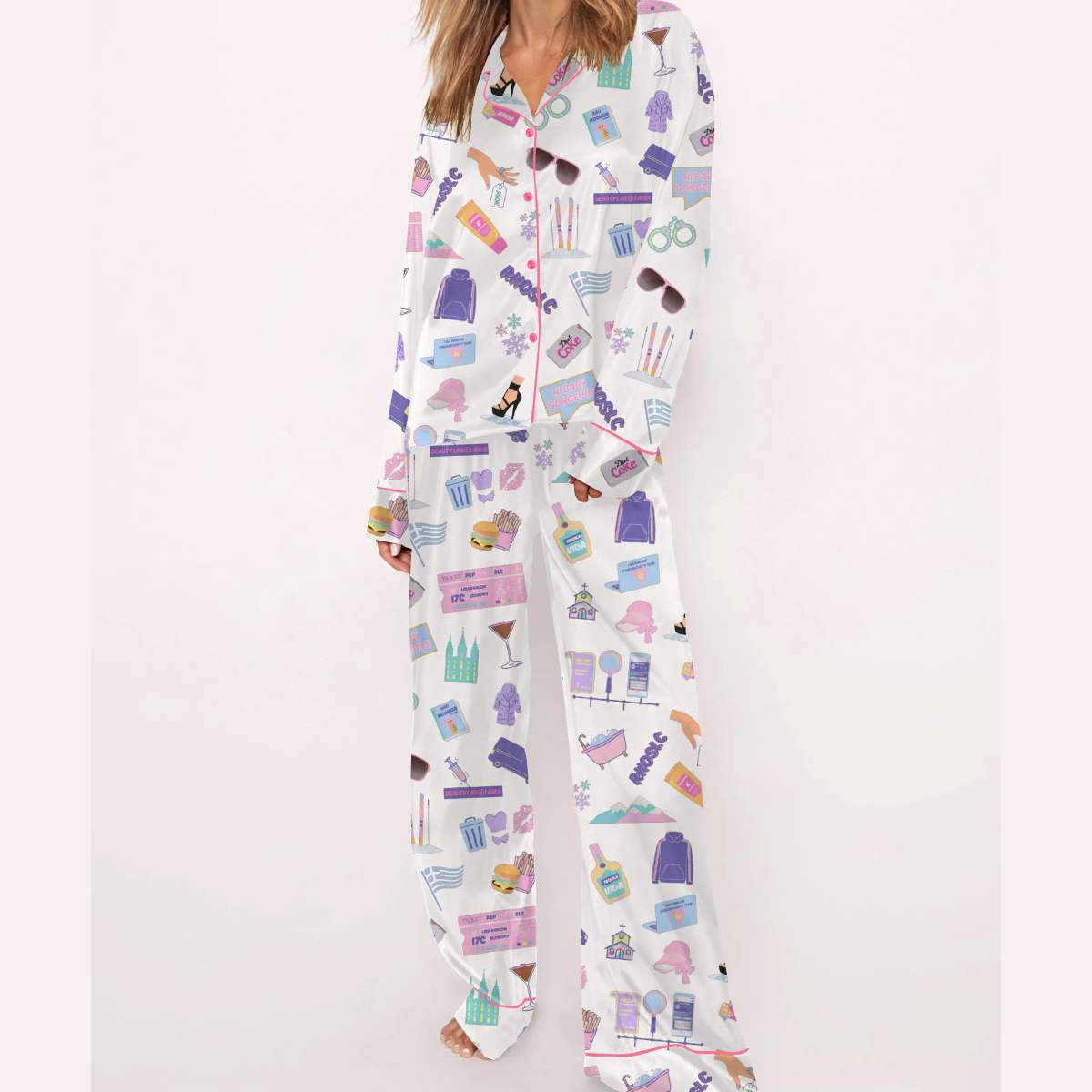 Real Housewife Of Salt Lake City Silky Satin Pajama Set Real Housewife Of Salt Lake City Silky Satin Pajama Set