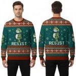 2025 Resist Frog Ugly Christmas Sweater