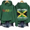 Retro Jamaica Strong Out Of Many One People We Bend We Don’t Break Print Hoodie