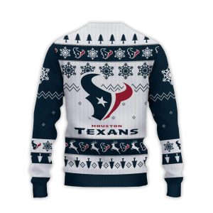 2025 Texans Football Reindeer Christmas Ugly Sweater2