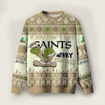 Saints Grnch Merry Kissmyass Ugly Sweater