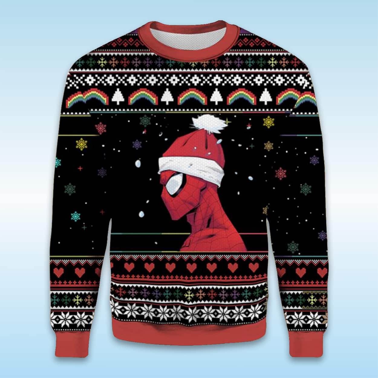 Santa Spider Man Ugly Christmas Sweater Santa Spider Man Ugly Christmas Sweater