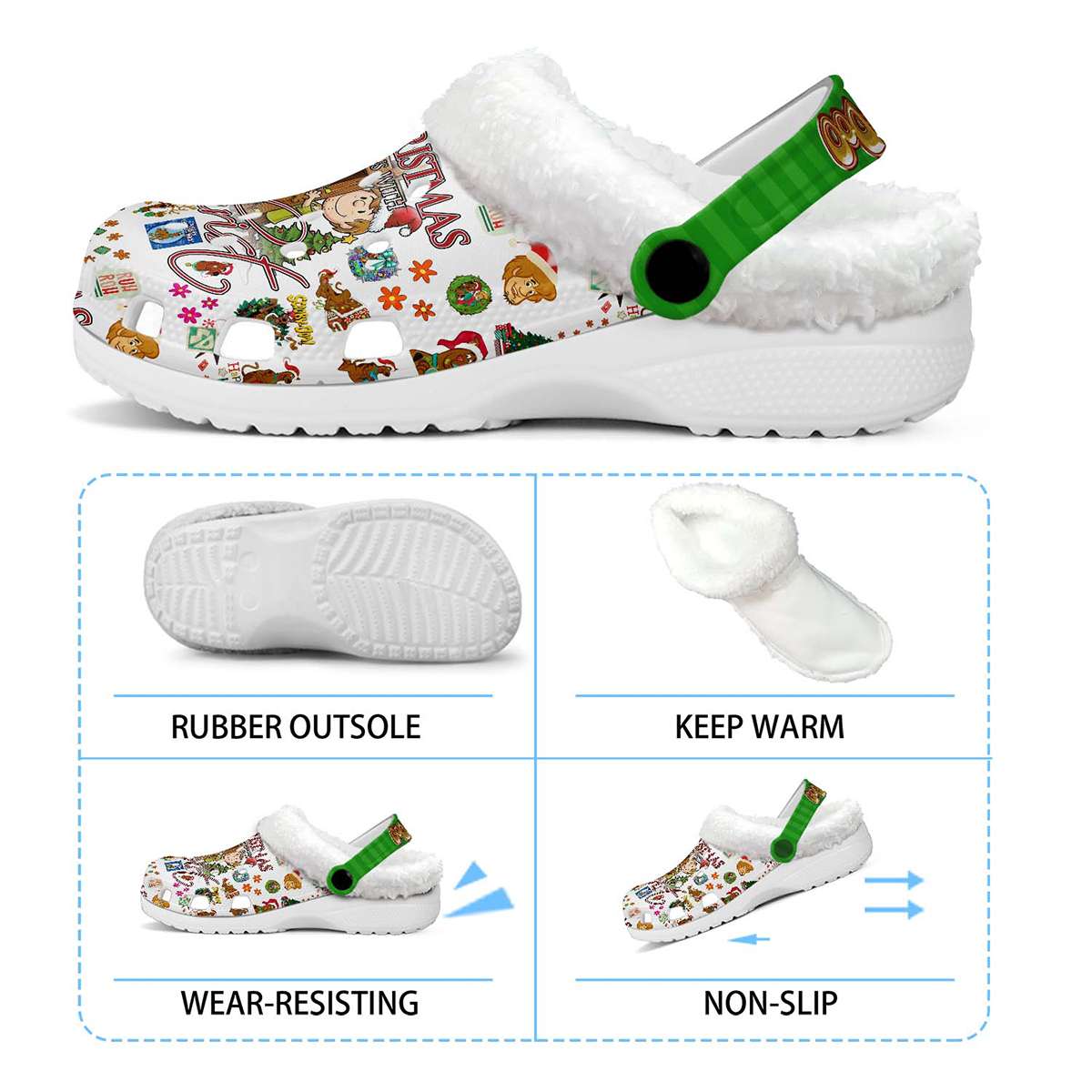 Scooby-Doo Christmas Begin With Christ Fleece Crocs Scooby-Doo Christmas Begin With Christ Fleece Crocs