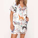 Sighthound Silky Satin Pajama Set