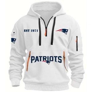 2025 Patriots EST 1971 Hoodie Half Zipper