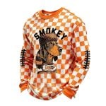 Smokey Vols Football Print Waffle Sweatshirt