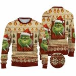 Smoking Grnch Marlboro Christmas Ugly Sweater