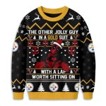 Steelers Deadpool The Other Jolly Guy In A Gold Suit Christmas Ugly Sweater