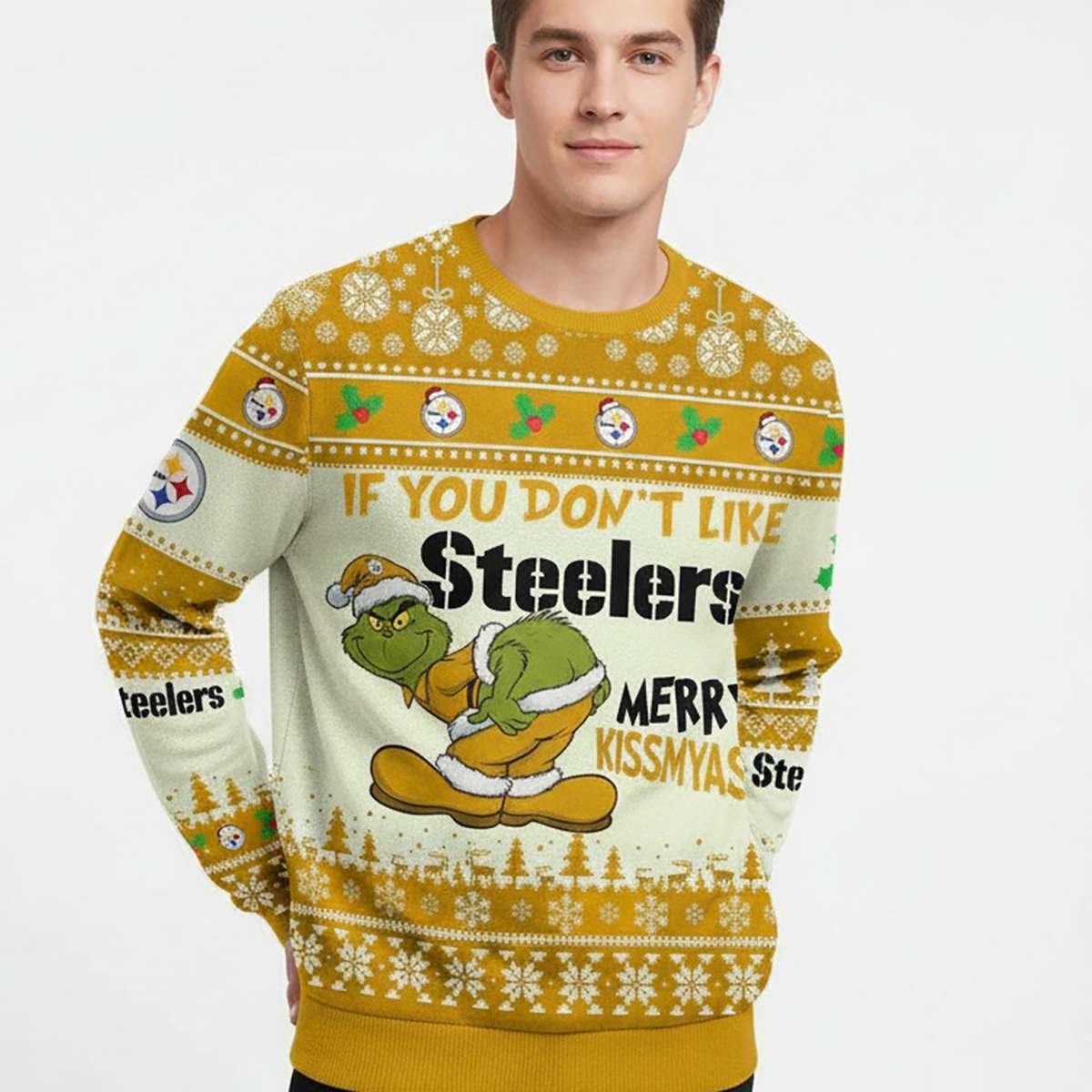 Steelers Grnch Merry Kissmyass Ugly Sweater Steelers Grnch Merry Kissmyass Ugly Sweater