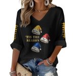Steelers Tis The Season Here We Go Waffle T-Shirt