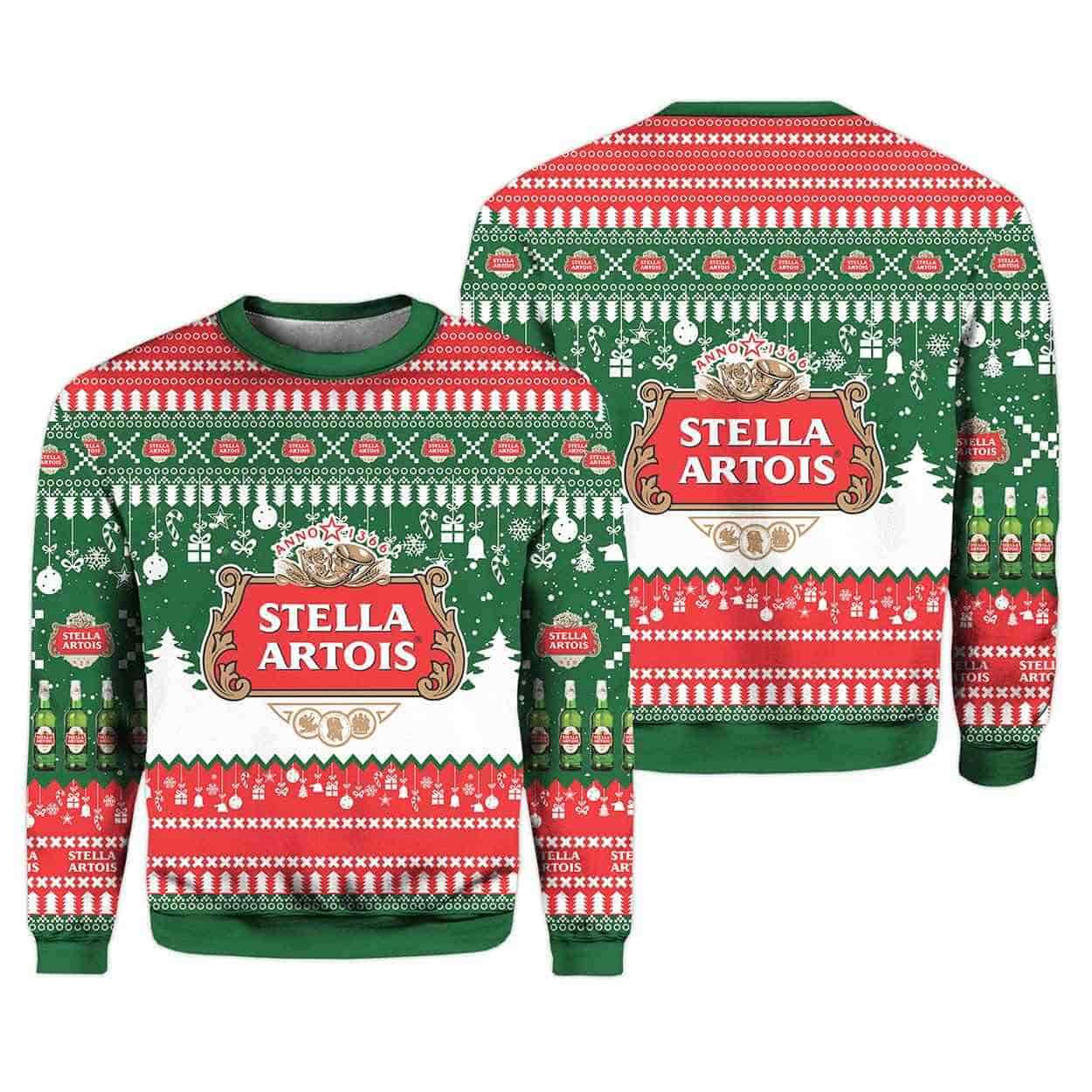 Stella Artois United Kingdom Beer Ugly Christmas Sweater