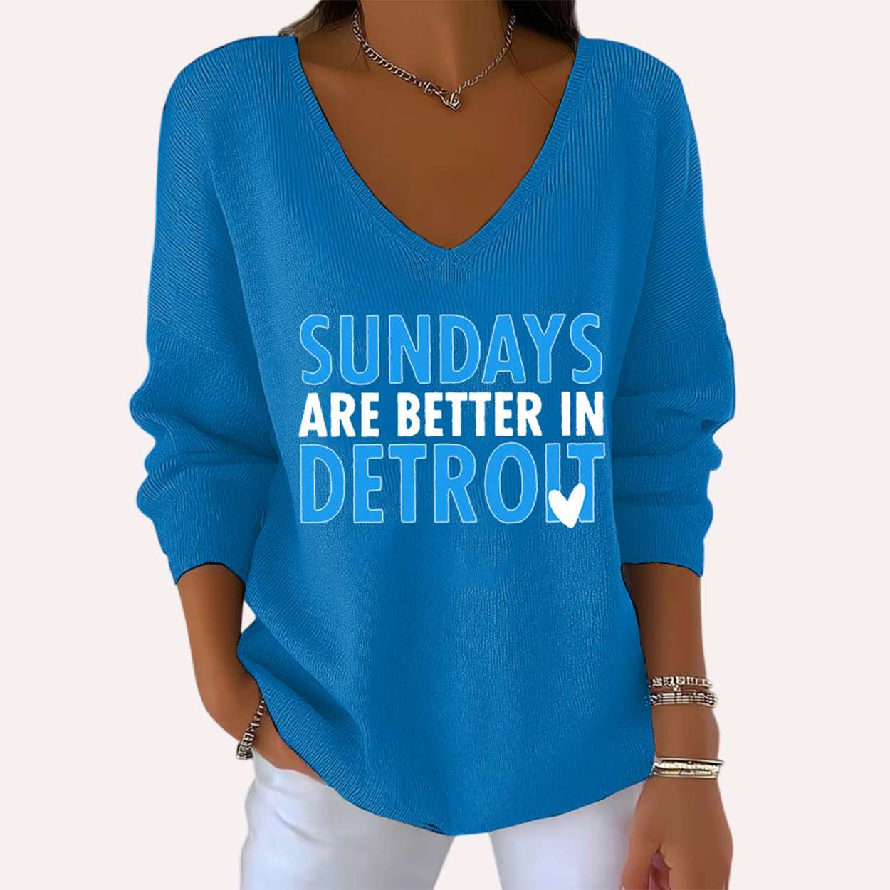 Sundays Are Better Detroit Football Waffle Long Sleeve T Shirt Sundays Are Better Detroit Football Waffle Long Sleeve T-Shirt