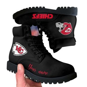 Personalized Chiefs Football Leather Boots