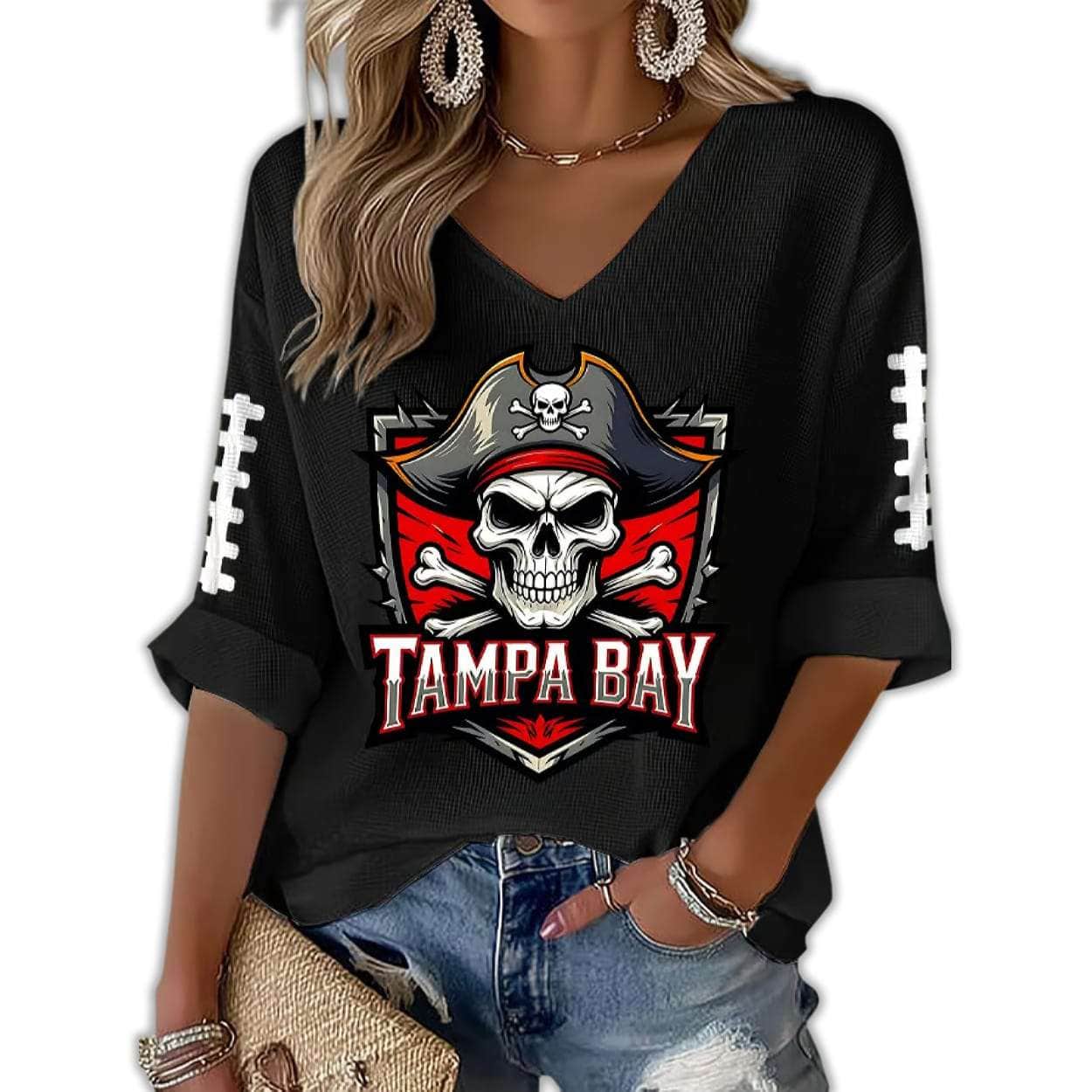 Tampa Bay Rugby Print Waffle Long Sleeve T-Shirt Tampa Bay Rugby Print Waffle Long Sleeve T-Shirt