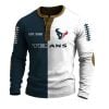 Texans Est 2002 Split Henley Long Sleeve Shirt