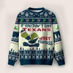 Texans Grnch Merry Kissmyass Ugly Sweater