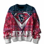 2025 Texans Merry Super Christmas Ugly Sweater