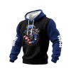 The Patriot Maye Football Print Checkered Fabric Hooded Sweatshirt