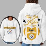 This Girl Loves Her Steelers Waffle Hoodie