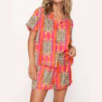 Tiger Print Silky Satin Pajama Set