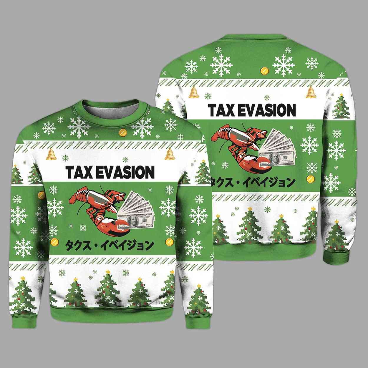 Tux Evasion Funny Christmas Ugly Sweater Tux Evasion Funny Christmas Ugly Sweater