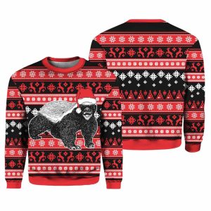 Honey Badger Ugly Christmas Sweater 1