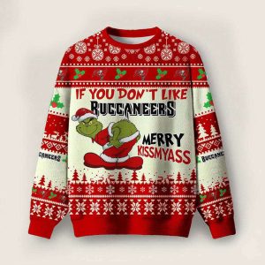 Buccaneers Grnch Merry Kissmyass Ugly Sweater