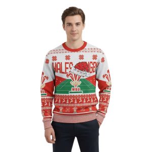 2025 Wales Rugby Christmas Ugly Sweater1