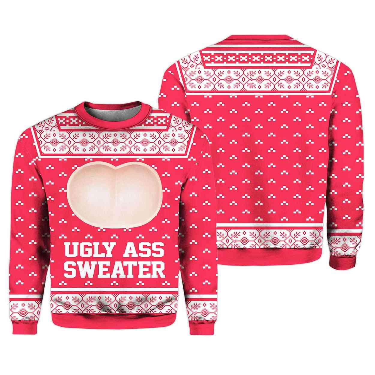 Ugly Ass Adult Funny Holiday Ugly Christmas Sweater 1 Ugly Ass Adult Funny Holiday Ugly Christmas Sweater