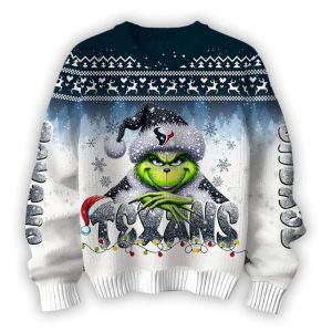 2025 Texans x The Grnch Christmas Edition Ugly Sweater