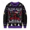 Vikings Deadpool The Other Jolly Guy In A Purple Suit Christmas Ugly Sweater